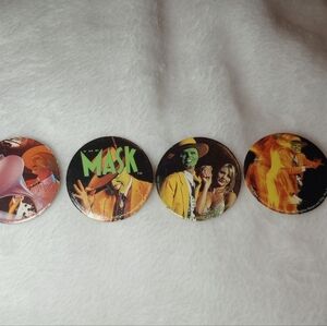 90s VTG Pogs The Mask Movie Jim Carrey Pro Caps 1994 New Line Production Slammer